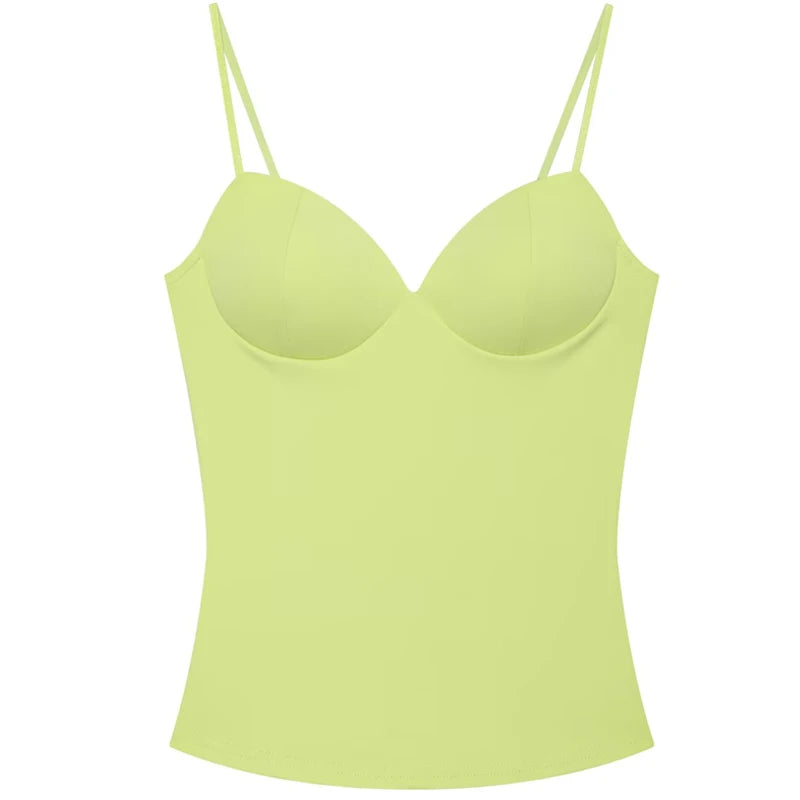 HXAO Sexy Women Corset Slip Top Summer Burgundy Tanks & Camis Elegant Sleeveless Backless Cup Top Spandex Nylon Bustier Camisole