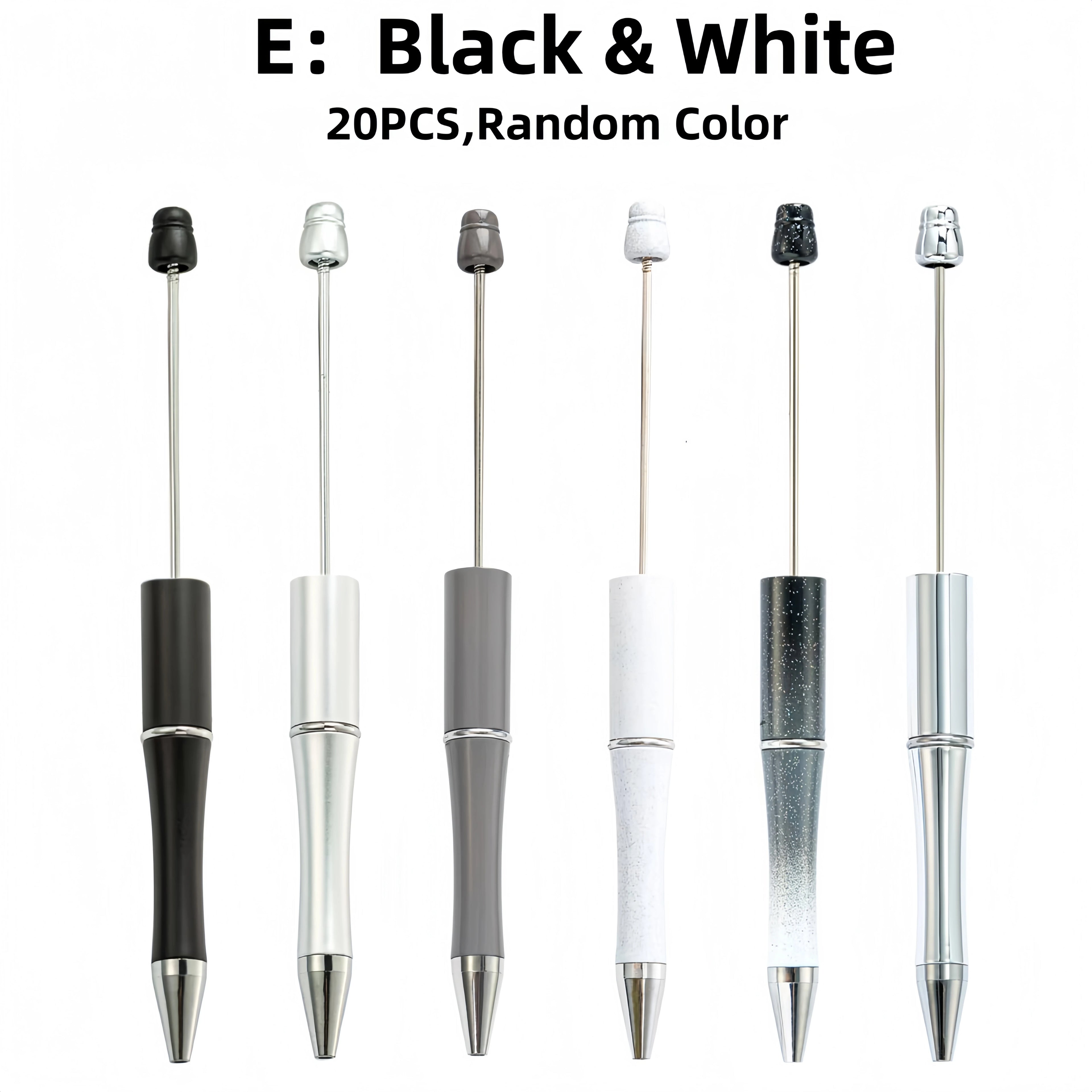10PCS/20PCS Designated Theme Color DIY Bead Ballpoint Pen Set, Suitable For DIY Office &School Supplies