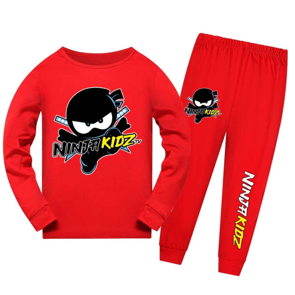 Cute Game NINJA KIDZ Children Pajamas Boys Pijama Cotton Clothes Set Sleepwear Kids Nightwear for Girls Toddler Outfits