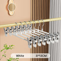 5Pcs Pants Hangers with Clips Adjustable Skirt Hangers for Women Non-Slip Trousers Hanger for Jeans Clothes Hangers for Pants
