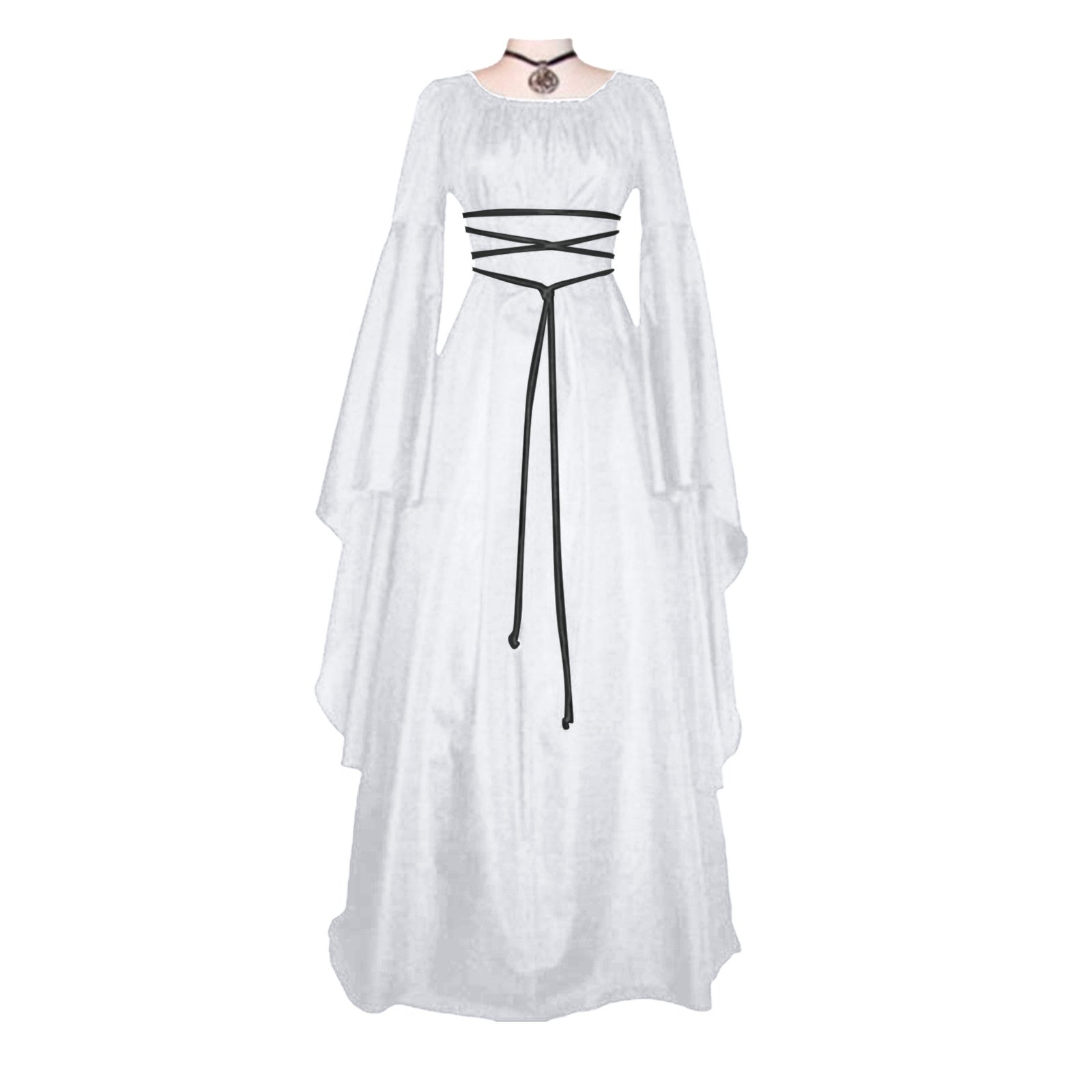 Dresses For Women 2024 Elegant Plus Size Medieval Retro Gothic Gown Dress Long Sleeve Lace Up Cosplay Evening Party Dress