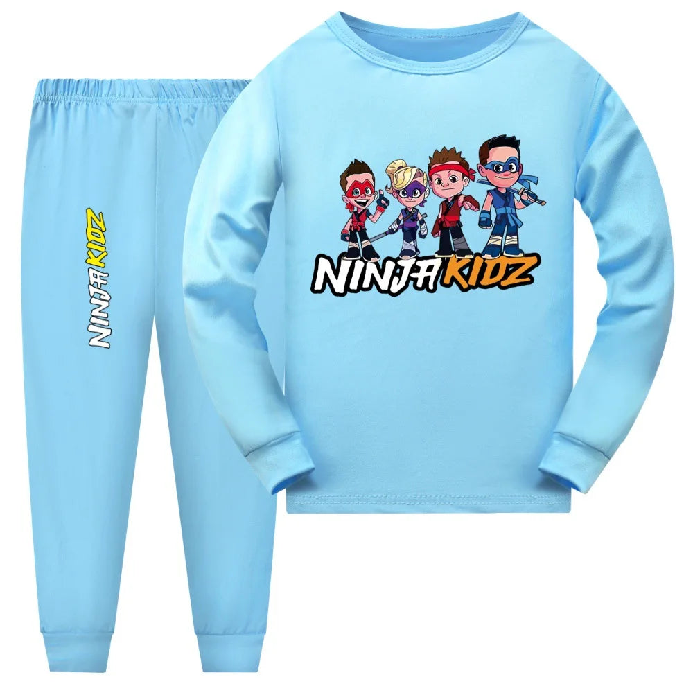 Cute Game NINJA KIDZ Children Pajamas Boys Pijama Cotton Clothes Set Sleepwear Kids Nightwear for Girls Toddler Outfits