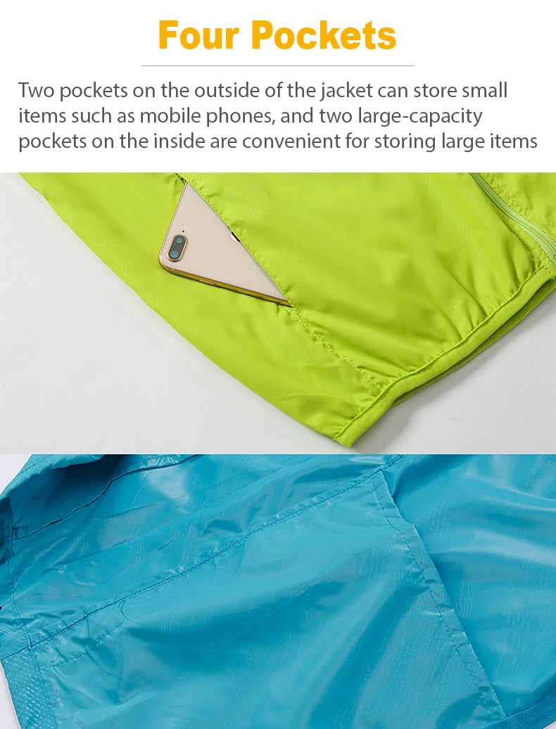 LNGXO Men Women Waterproof Jacket Quick Dry Hiking Camping Windbreaker Unisex Trekking Fishing Rain Coat Outdoor Anti UV Clothes