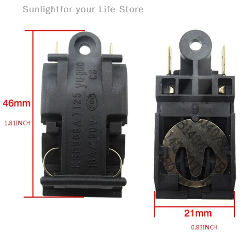 1Pc 13A/16A Switch Electric Kettle Thermostat Switch Steam Medium Kitchen Parts Accessories