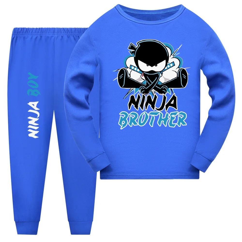 Cute Game NINJA KIDZ Children Pajamas Boys Pijama Cotton Clothes Set Sleepwear Kids Nightwear for Girls Toddler Outfits