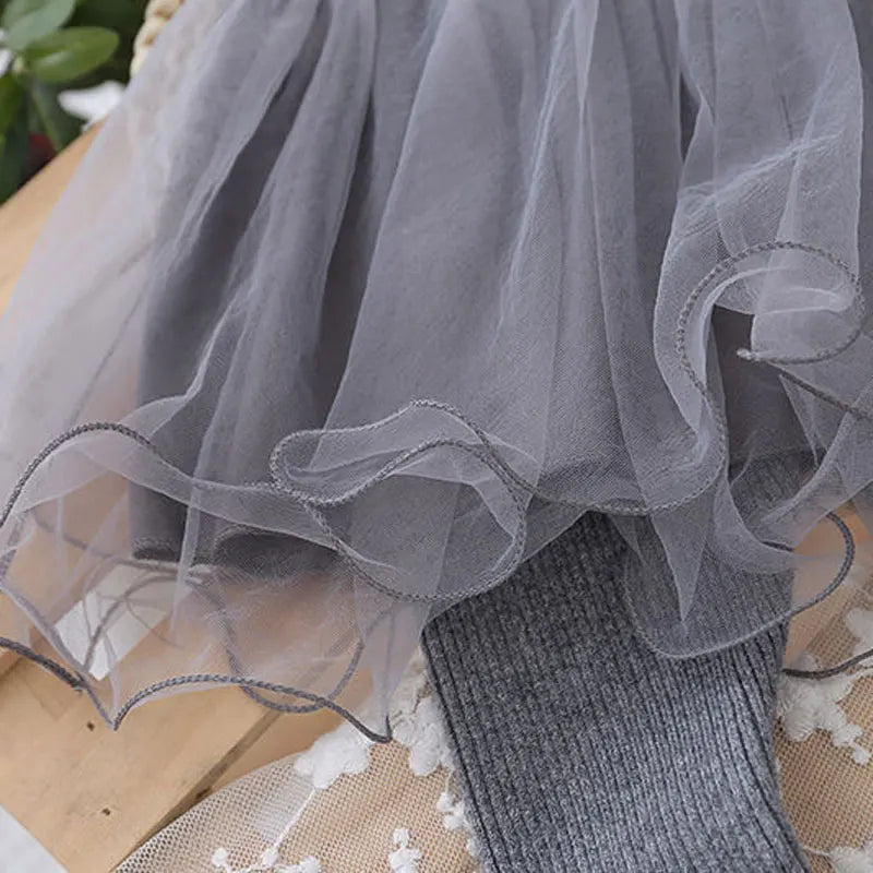 Girls Skirt-leggings Spring Autumn Mesh Skirt Pants for Kids Warm Winter Lace Children Leggings Toddler Trousers Baby Tights