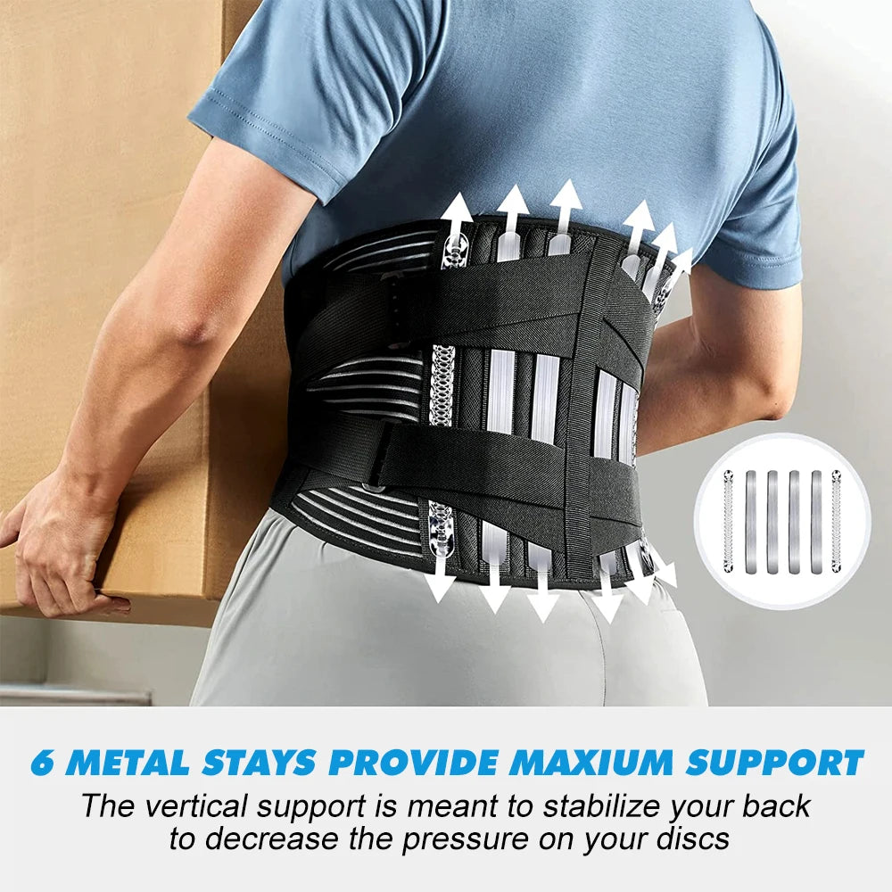 1PCS Back Brace for Lower Back Pain for Women Men with Lumbar Pad - Back Support Belt with 7 Stays for Heavy Lifting,Sciatica