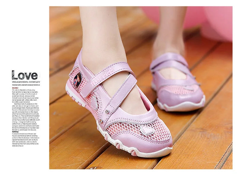 2024 New Summer High Quality Non-slip Children Shoes Girls Fashion Sandals Cartoon Princess Sandals Kids Flat