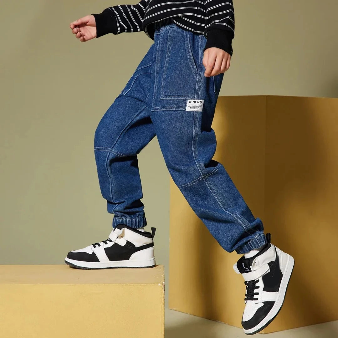 IENENS Kids Boys Denim Clothes Pants Children Wears Clothing Long Bottoms Baby Boy Skinny Jeans Trousers 4 5 6 7 8 9 10 11 Years