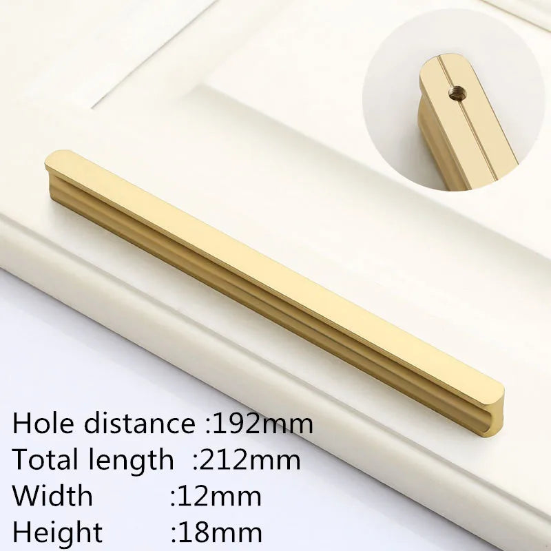 VARMSTUGA American Simple Black Aluminum Alloy Kitchen Cabinet Door Knobs and Handles Drawer Pulls Furniture Handle Hardware
