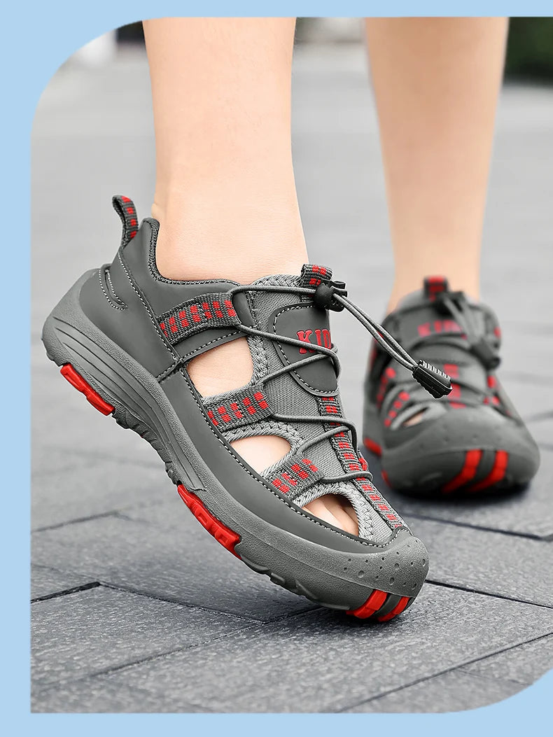 Boys Outdoor Sandals Brand Children Breathable Summer School Sports Shoes New Children's Soft Non-slip Beach Sandals Size 30-39