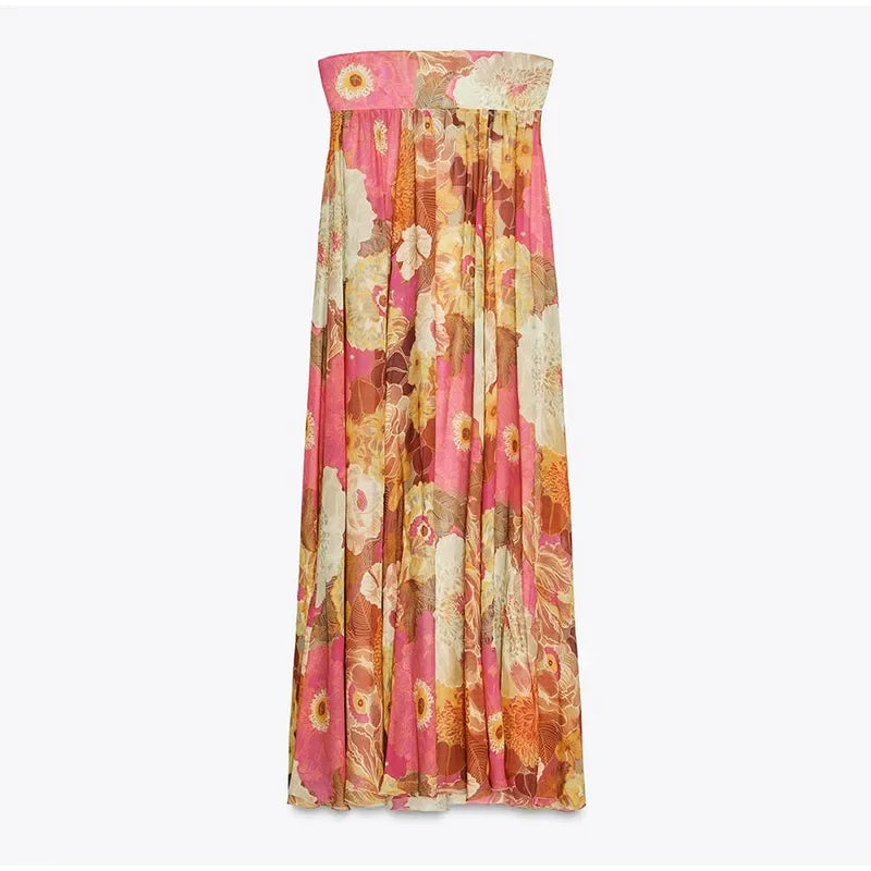 Sexy Flora Painted Ruffle Slim Dress Women Elegant Full Sleeves A-line Short Dresses 2026 Lady Summer Party Holiday Robes