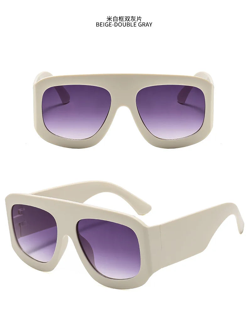 New Vintage exaggeration Square Sunglasses Women Men Rectangle Sun Glasses Female Eyewear Sunglasses Male Female Eyeglasses