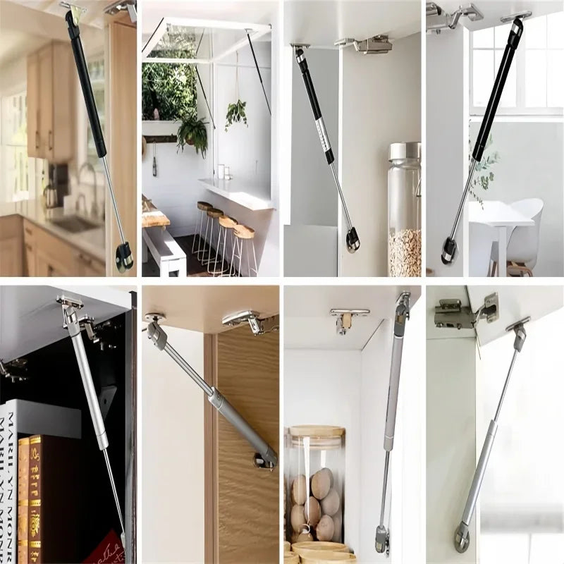 2PCS Copper Force Gas Spring Cabinet Hinge 3-20kg Gas Struts Door Lift Support Rod Hydraulic Kitchen Cupboard Door Shocks Buffer