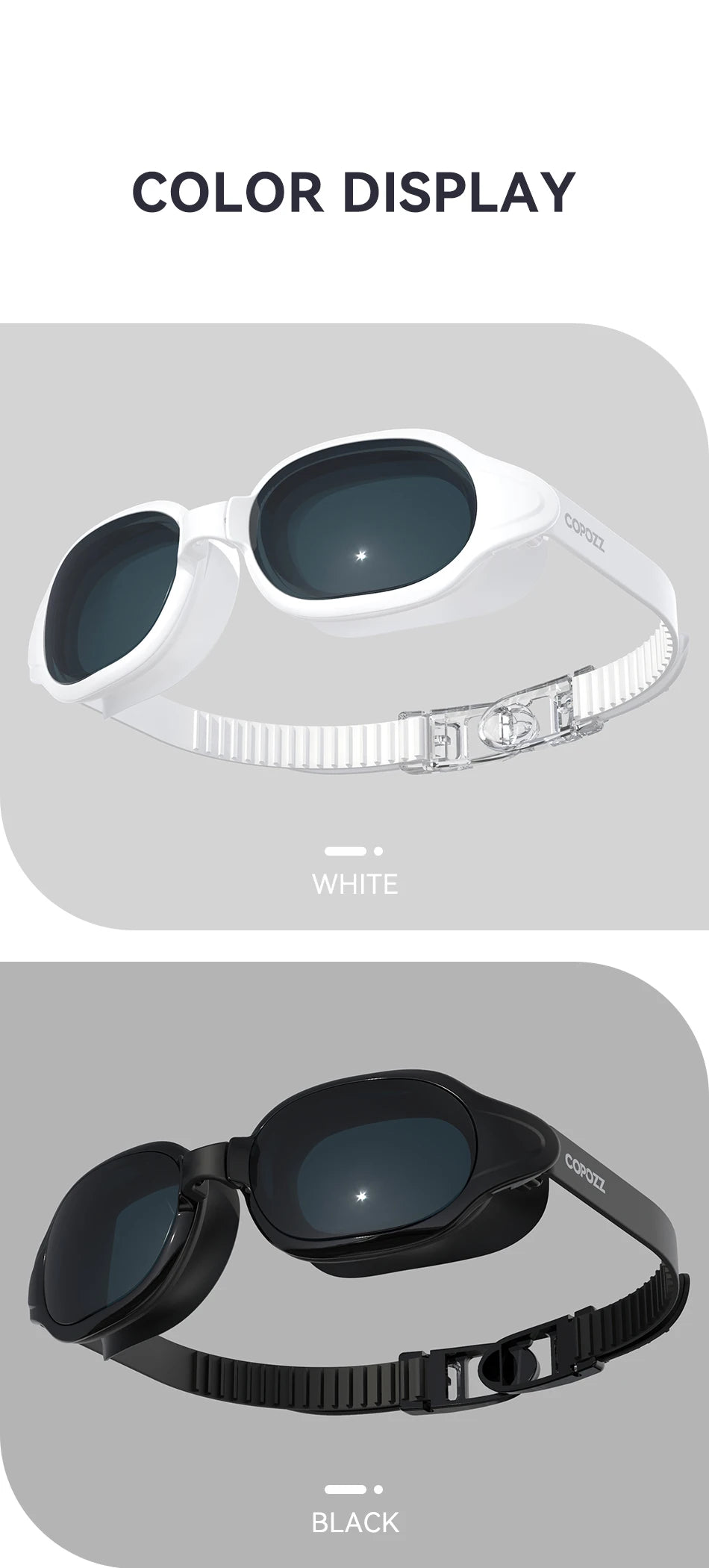 COPOZZ Professional Swimming Goggles Men Women Anti fog UV Protecion Waterproof Swimming Glasses Swim Eyewear