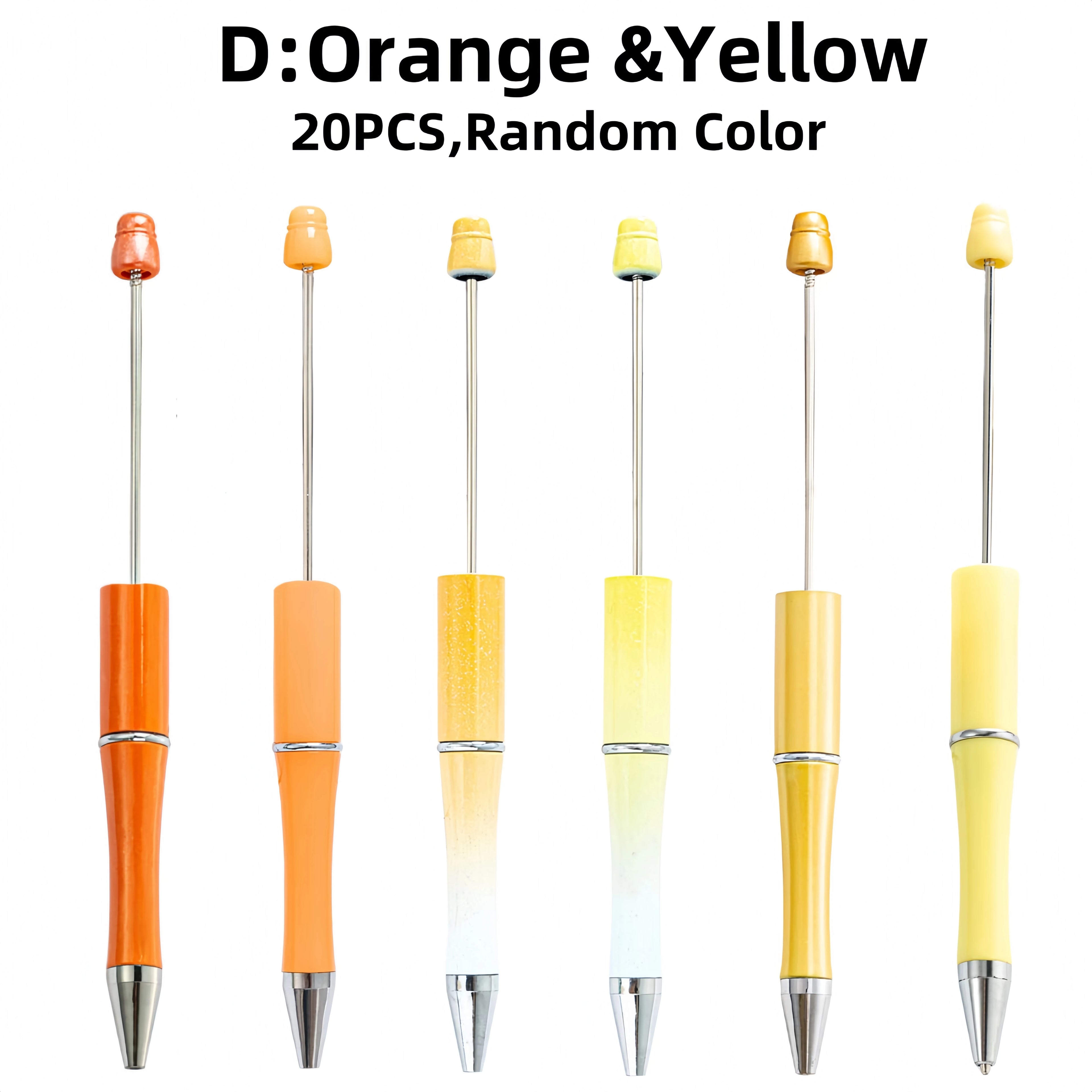 10PCS/20PCS Designated Theme Color DIY Bead Ballpoint Pen Set, Suitable For DIY Office &School Supplies