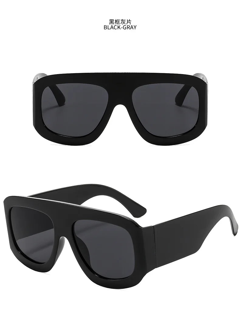 New Vintage exaggeration Square Sunglasses Women Men Rectangle Sun Glasses Female Eyewear Sunglasses Male Female Eyeglasses