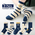 5 pairs Spring Socks Kids Cotton Socks Mid Calf Socks Striped Letter Pattern Children Sporty Socks Boys Socks