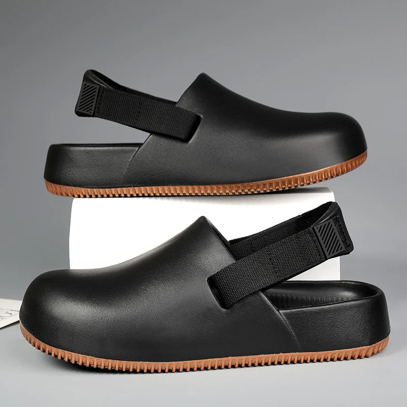 Summer Men Slippers Platform Outdoor Beach Sandals Clogs Quick Dry Non-Slip Indoor Slides Bathroom Shoe Couple Casual Loafers 45