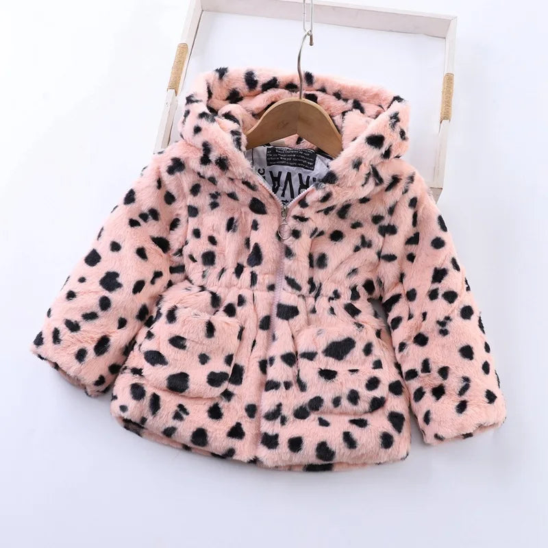 Fashion Girls Plush Warm Jacket Clothing Spring Autumn Children Coat Long Sleeve Toddler Kids Sport Clothing 5 to 10 Years Old