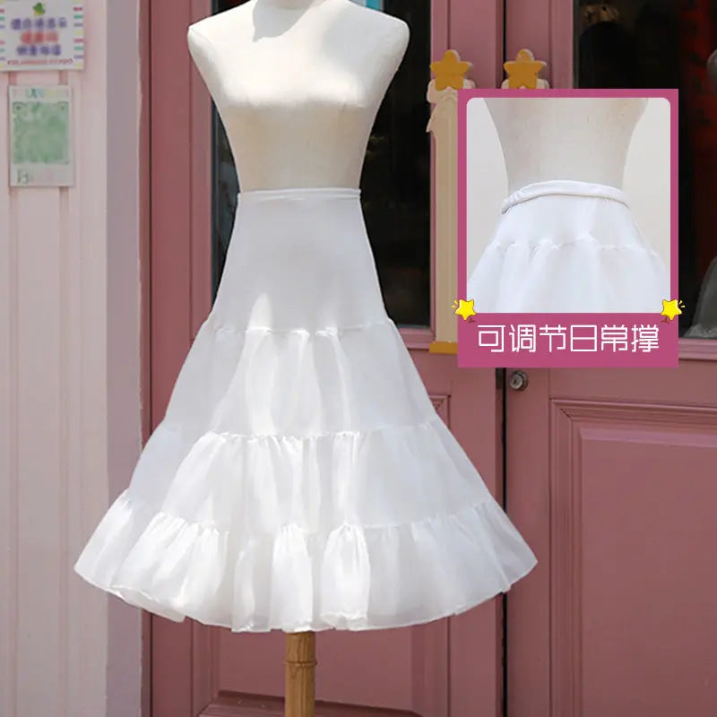 Best Selling Short Organza Petticoat Crinoline Vintage Wedding Bridal Petticoats For Women Dresses Yellow Underskirt Rockabilly