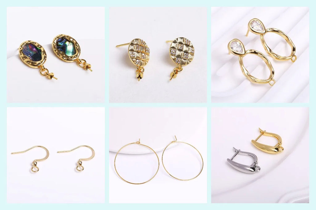 DIY Earring Accessories 18K Gold Plated Earwires Fastener Earring Hooks Clasps For Women Tassel / Pearl Drop Earrings Findings