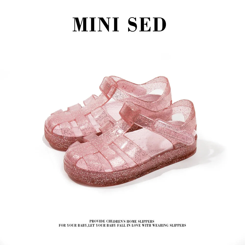 Girls' and boys' sandals, children's Roman shoes, jelly children's shoes, perforated shoes, beach sandals, jelly shoes