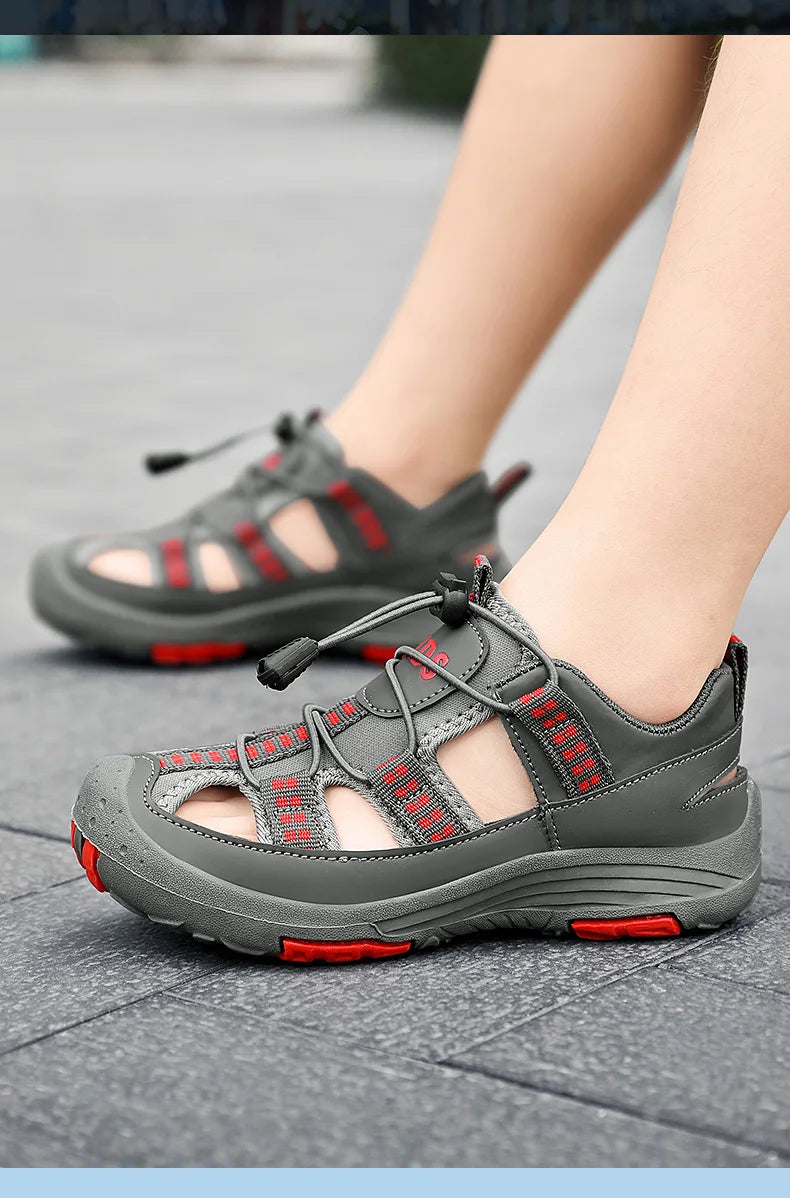 Boys Outdoor Sandals Brand Children Breathable Summer School Sports Shoes New Children's Soft Non-slip Beach Sandals Size 30-39