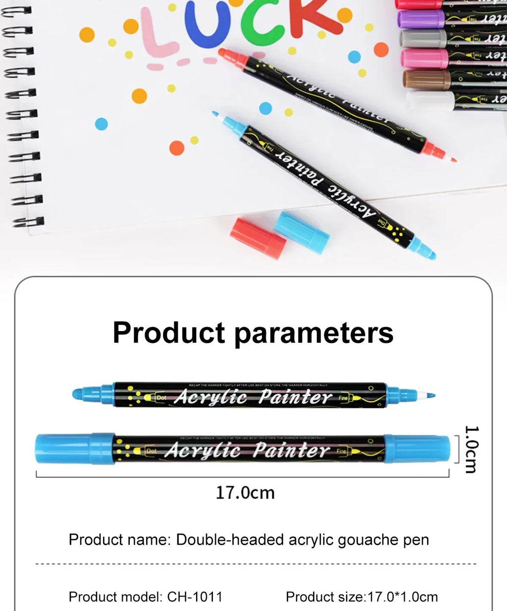 12/24/36 Color Double-ended Gouache Acrylic Marker Waterproof Pigment DIY Graffiti Marker Office and School Supplies