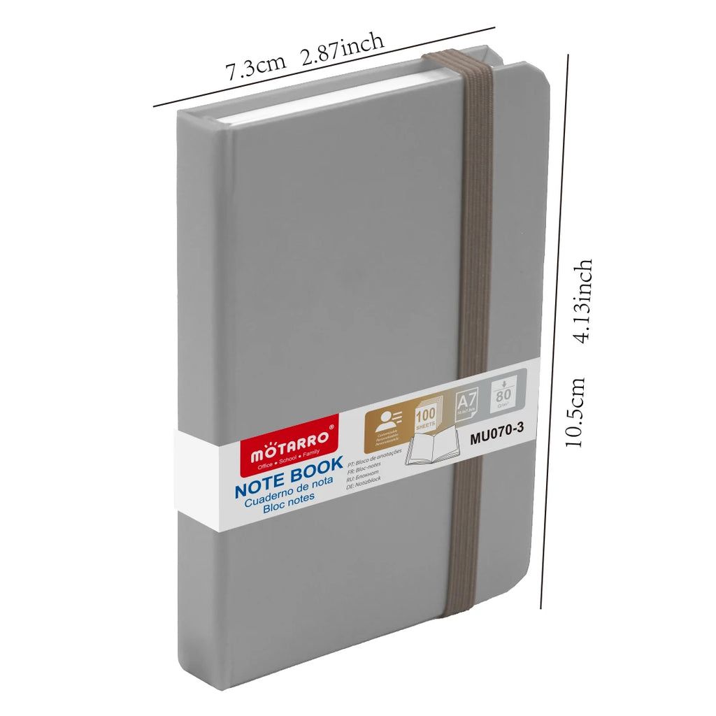 MOTARRO 1Pcs A7 Notebook Gold Silver Notepad Mini Memo Ins Hand Ledger for Student School Office Supplies Notepad