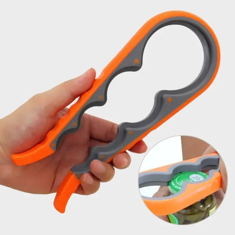 Lid Jar Opener 4 In 1 Handy Screw Cap Jar Openers Multi Purpose Can Opener Bottle Lid Grip Wrench Bottle Kitchen Gadgets