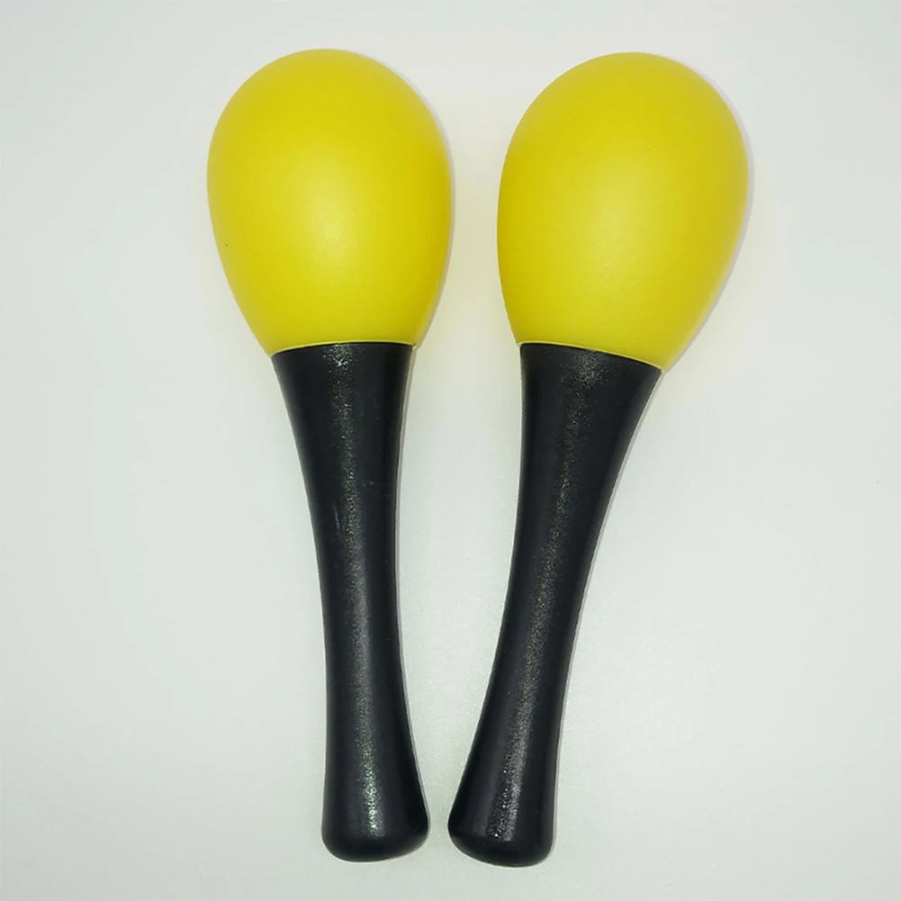 2X Plastic Maracas Sand Hammer Rattle Shaker Percussion Musical Instruments Toys For School Percussion Sensory Groups Bright