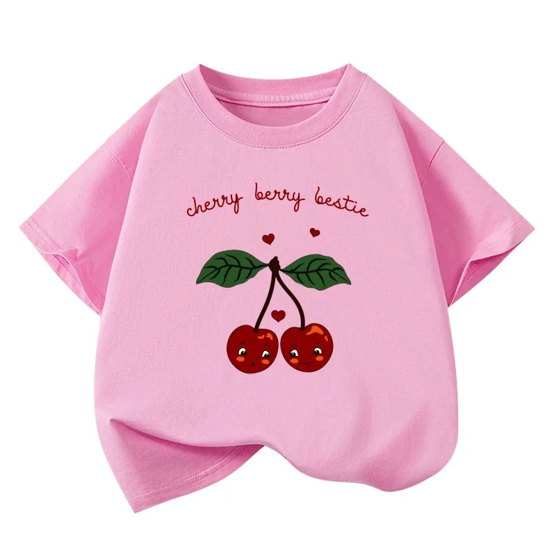 Girls Summer T Shirts 2025 Cotton Graphic Tees for Baby Short-sleeve Kids Tops Toddler Children Shirts Boys T-Shirt