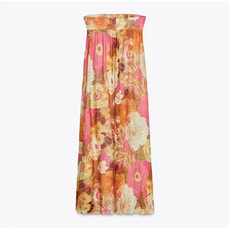 Sexy Flora Painted Ruffle Slim Dress Women Elegant Full Sleeves A-line Short Dresses 2026 Lady Summer Party Holiday Robes