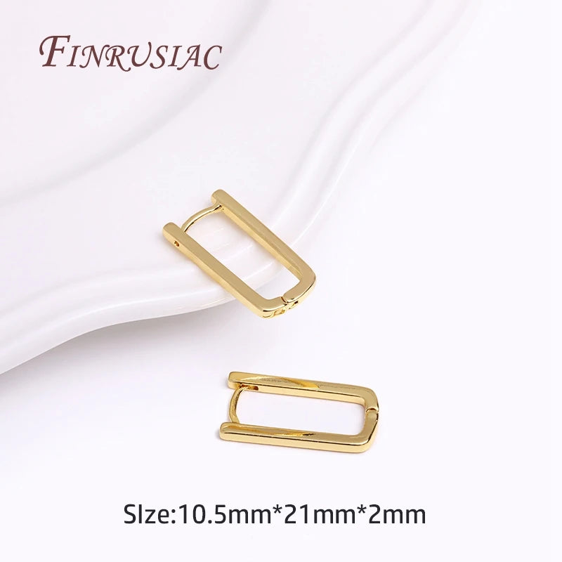 DIY Earring Accessories 18K Gold Plated Earwires Fastener Earring Hooks Clasps For Women Tassel / Pearl Drop Earrings Findings