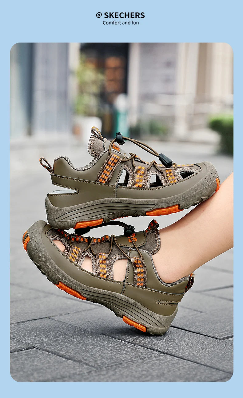 Boys Outdoor Sandals Brand Children Breathable Summer School Sports Shoes New Children's Soft Non-slip Beach Sandals Size 30-39