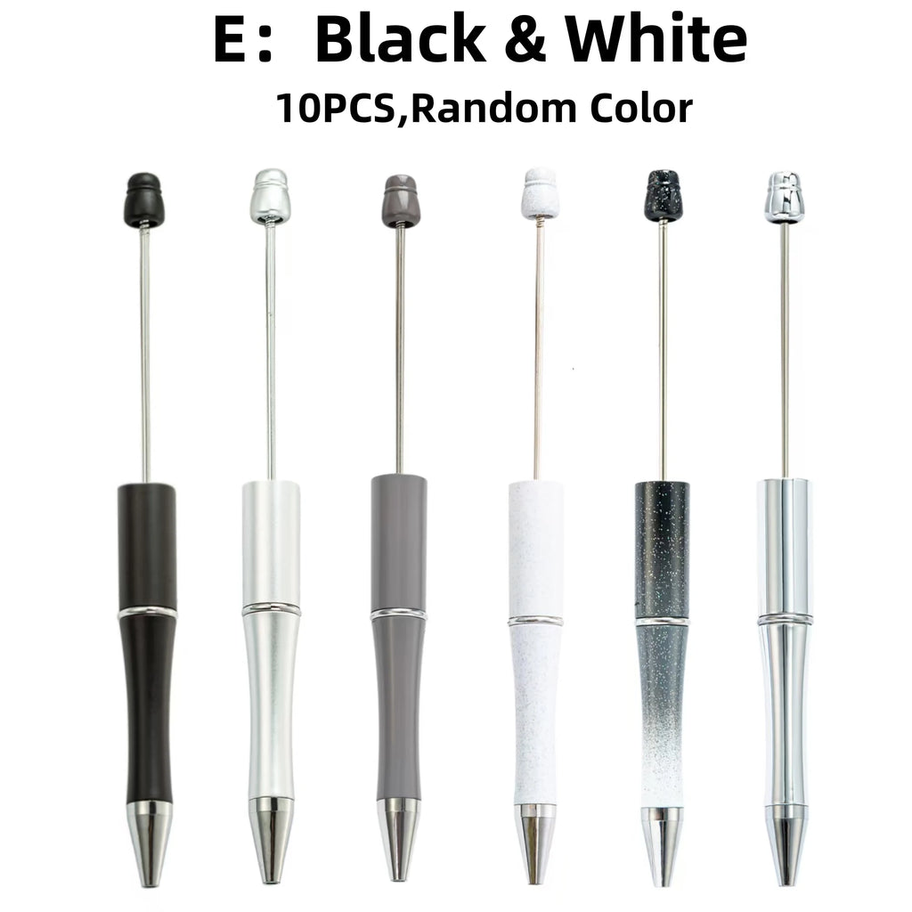 10PCS/20PCS Designated Theme Color DIY Bead Ballpoint Pen Set, Suitable For DIY Office &School Supplies