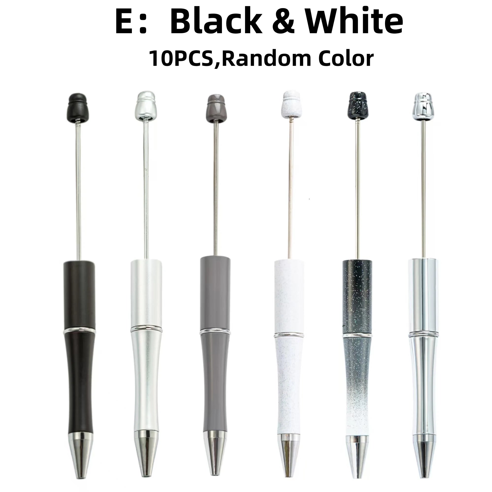 10PCS/20PCS Designated Theme Color DIY Bead Ballpoint Pen Set, Suitable For DIY Office &School Supplies