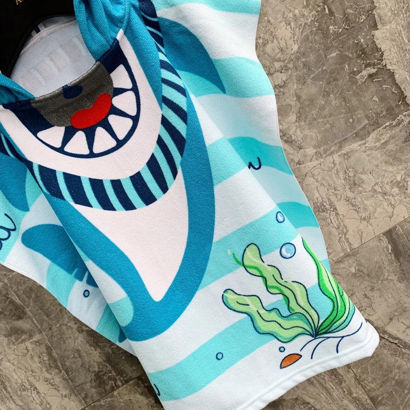 Unicorn Bathrobes for Children Baby Kids Cartoon Beach Towels Kids Bath Stuff Poncho Toddler Newborn Wrap Blanket Baby Bath Robe