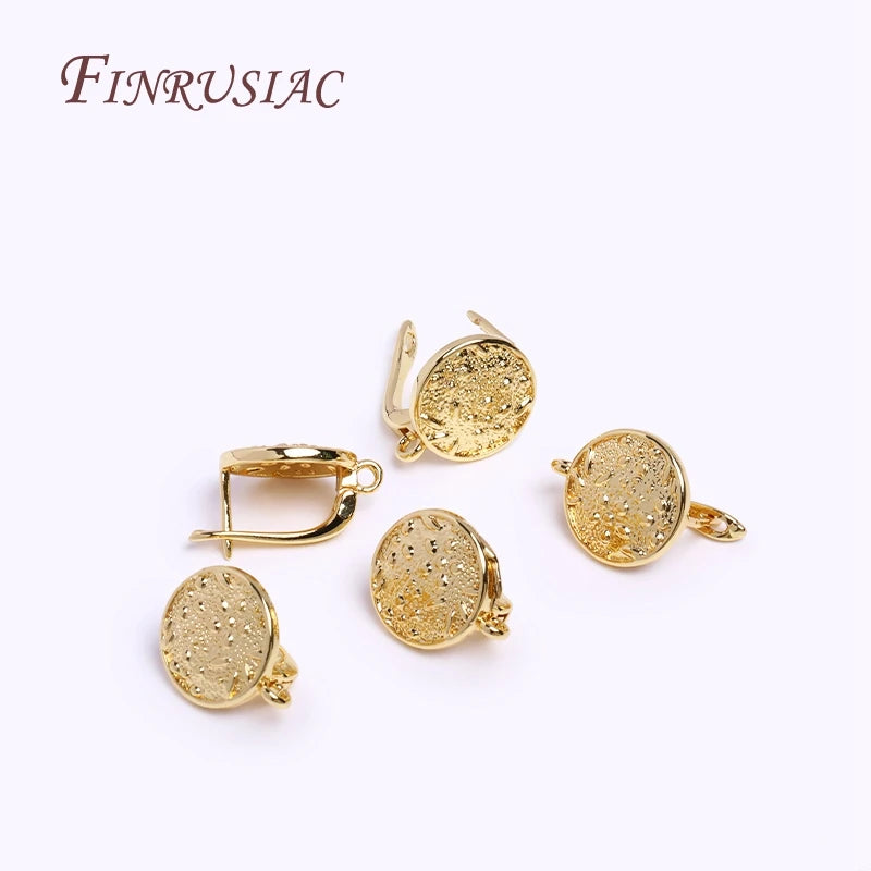 DIY Earring Accessories 18K Gold Plated Earwires Fastener Earring Hooks Clasps For Women Tassel / Pearl Drop Earrings Findings
