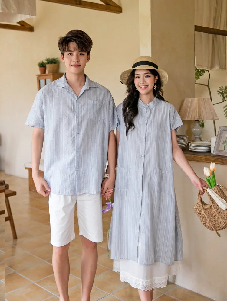 Holiday Look Summer Family Matching Clothing for Couples Mother Father and Son Daughter Clothes Fashion Mom and Children Outfits