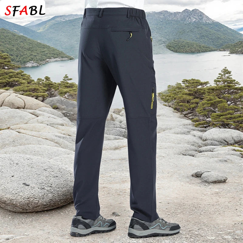 Summer Outdoor Sports Pants Men Women Hiking Camping Trousers Quick Dry Stretch Tactical Pants Lightweight Trekking Pants XL-5XL