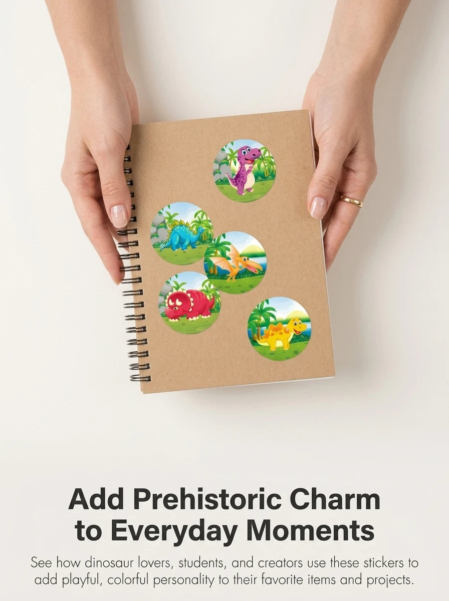 1R(500pcs) 2.5cm/1'' Dinosaur Animals Cartoon Stickers for kids school teacher Classroom Reward Encouragement Home Decor Labels