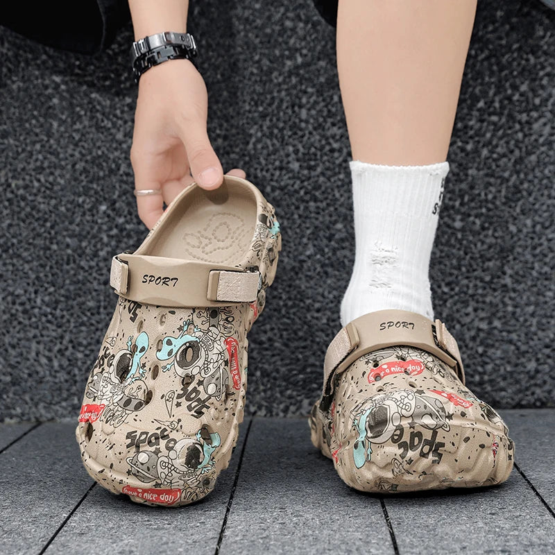 Summer Slippers Men Clogs Platform Male Beach Sandals Outdoor Casual Non-slip Footwear Men Sandals Leisure Shoes