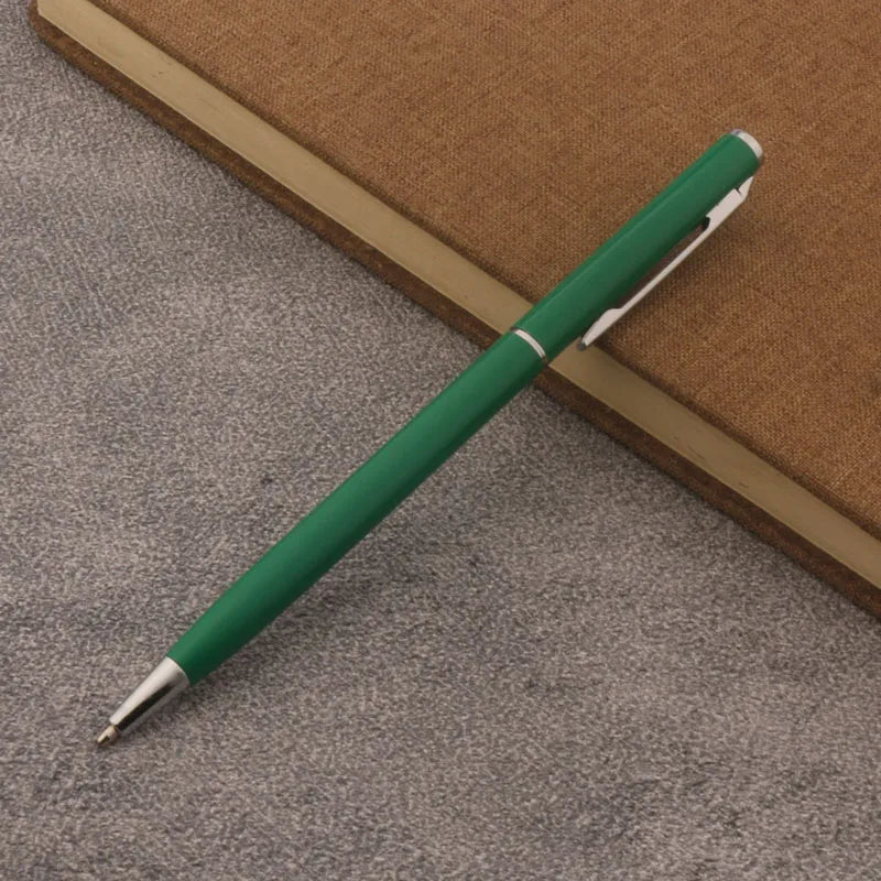 1pc Metal Ballpoint Pen Fluorescent Green Purple Business Office School Supplies Writing Pen