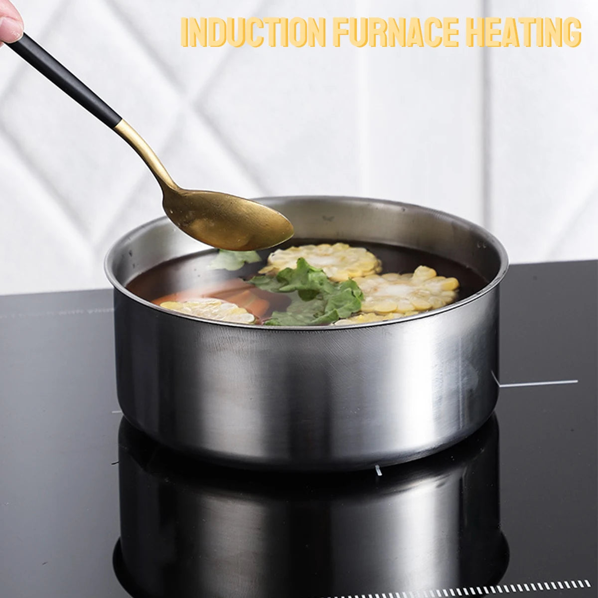 5Pcs Mixing Bowls with Lids Stainless Steel Reusable Snack Container Food Bowl Set Stackable Cooking Bowls For Kitchen School