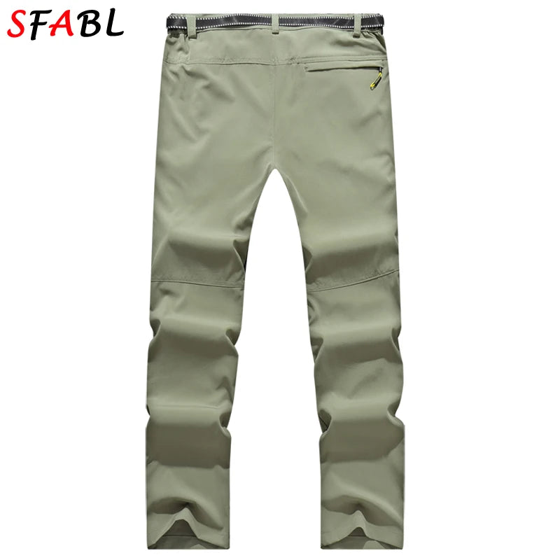 Summer Outdoor Sports Pants Men Women Hiking Camping Trousers Quick Dry Stretch Tactical Pants Lightweight Trekking Pants XL-5XL