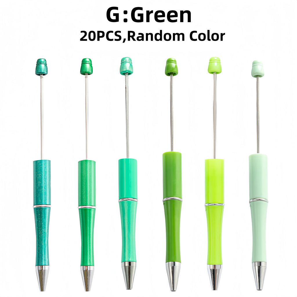 10PCS/20PCS Designated Theme Color DIY Bead Ballpoint Pen Set, Suitable For DIY Office &School Supplies