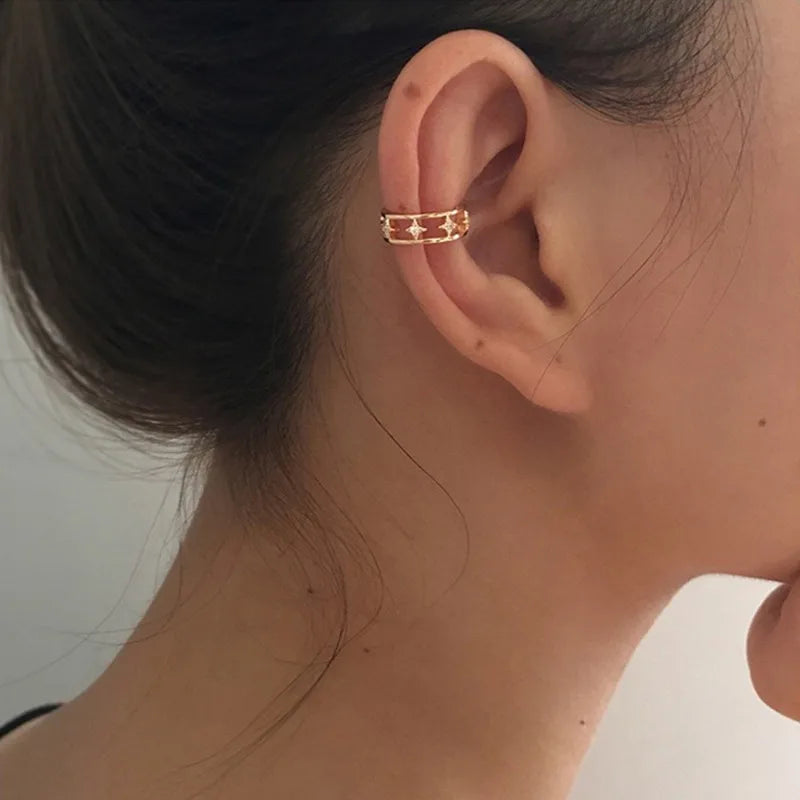 1Pc Fashion Minilist Fake Piercing Earcuff Earrings Chain Tassel Line for Woman No Piercing Ear Cuff Women Ear Jewelry