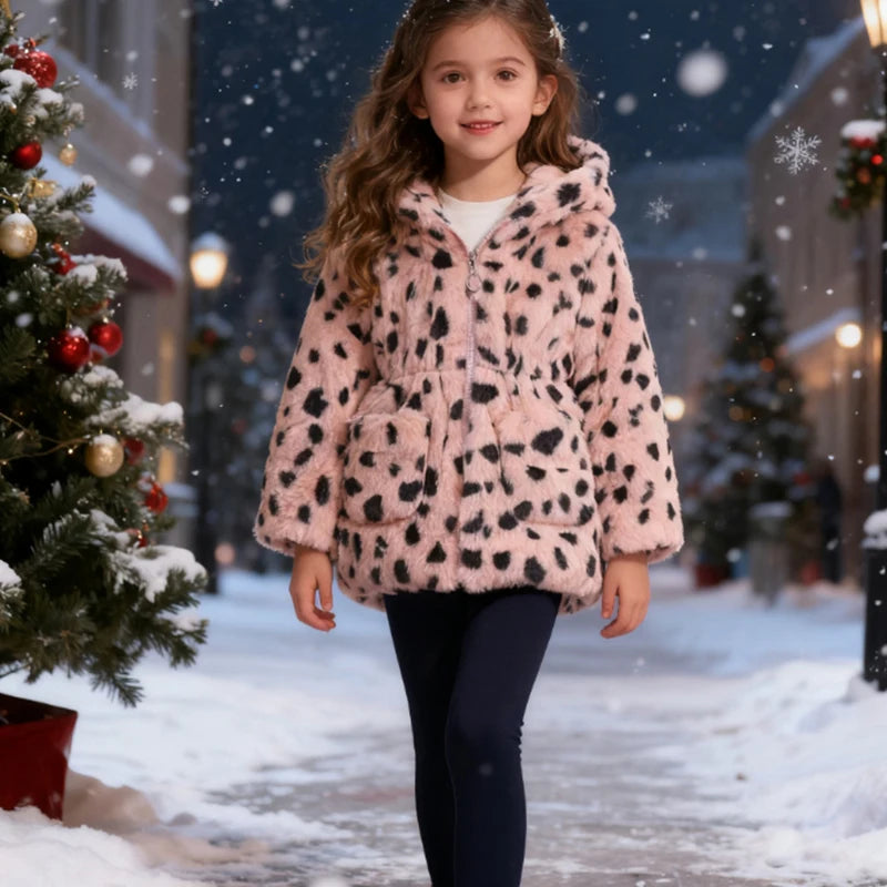 Fashion Girls Plush Warm Jacket Clothing Spring Autumn Children Coat Long Sleeve Toddler Kids Sport Clothing 5 to 10 Years Old